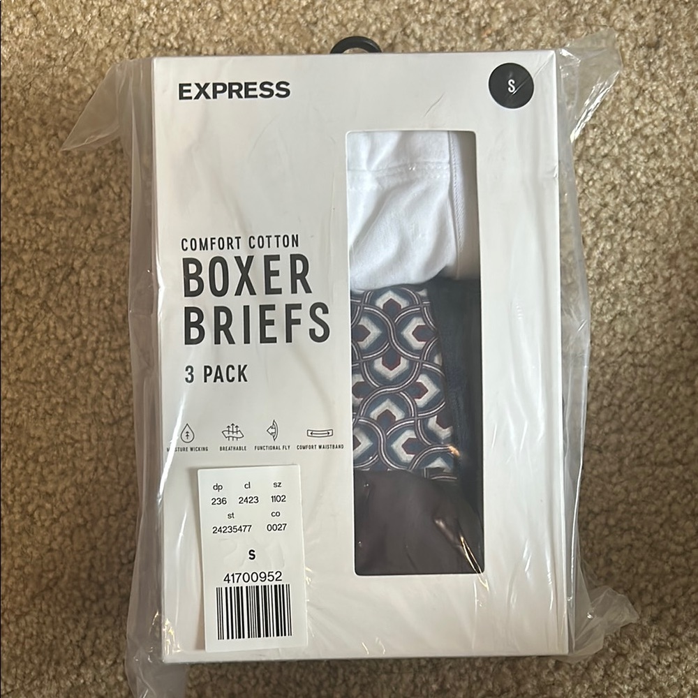 (NWT)Express Comfort Cotton Boxer Briefs 3 Pack